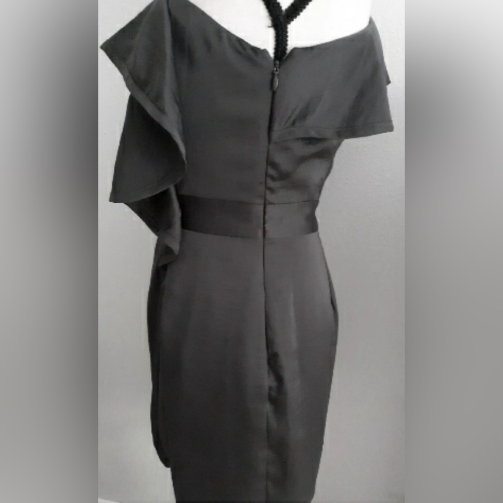 BCBGeneration Black One Shoulder Dress NWT - Picture 3 of 7